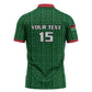 Custom Malawi Football Zipper Polo Shirt Come On Flames - Green