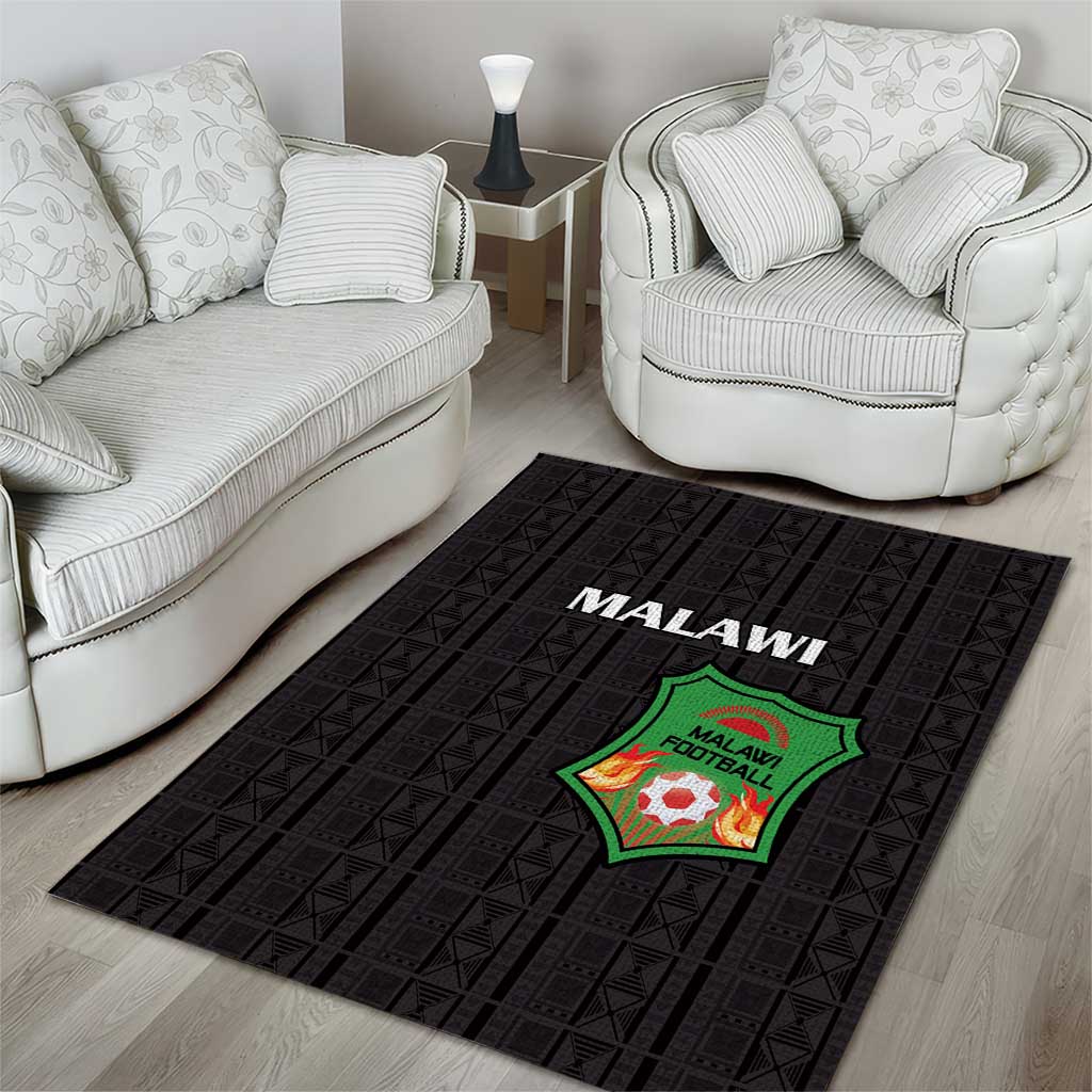 Malawi Football Area Rug Go Champions - Black - African Pride