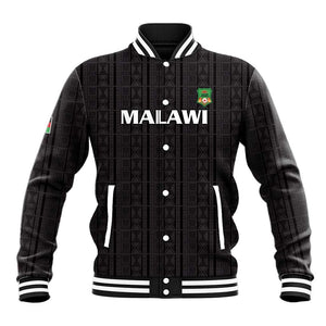 Custom Malawi Football Baseball Jacket Go Champions - Black - African Pride