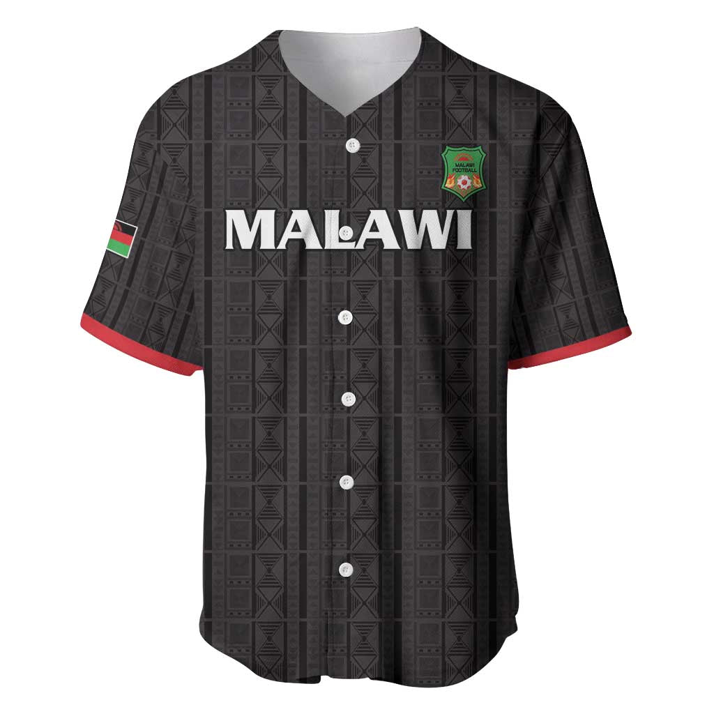 Custom Malawi Football Baseball Jersey Go Champions - Black - African Pride