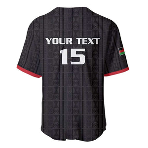 Custom Malawi Football Baseball Jersey Go Champions - Black - African Pride