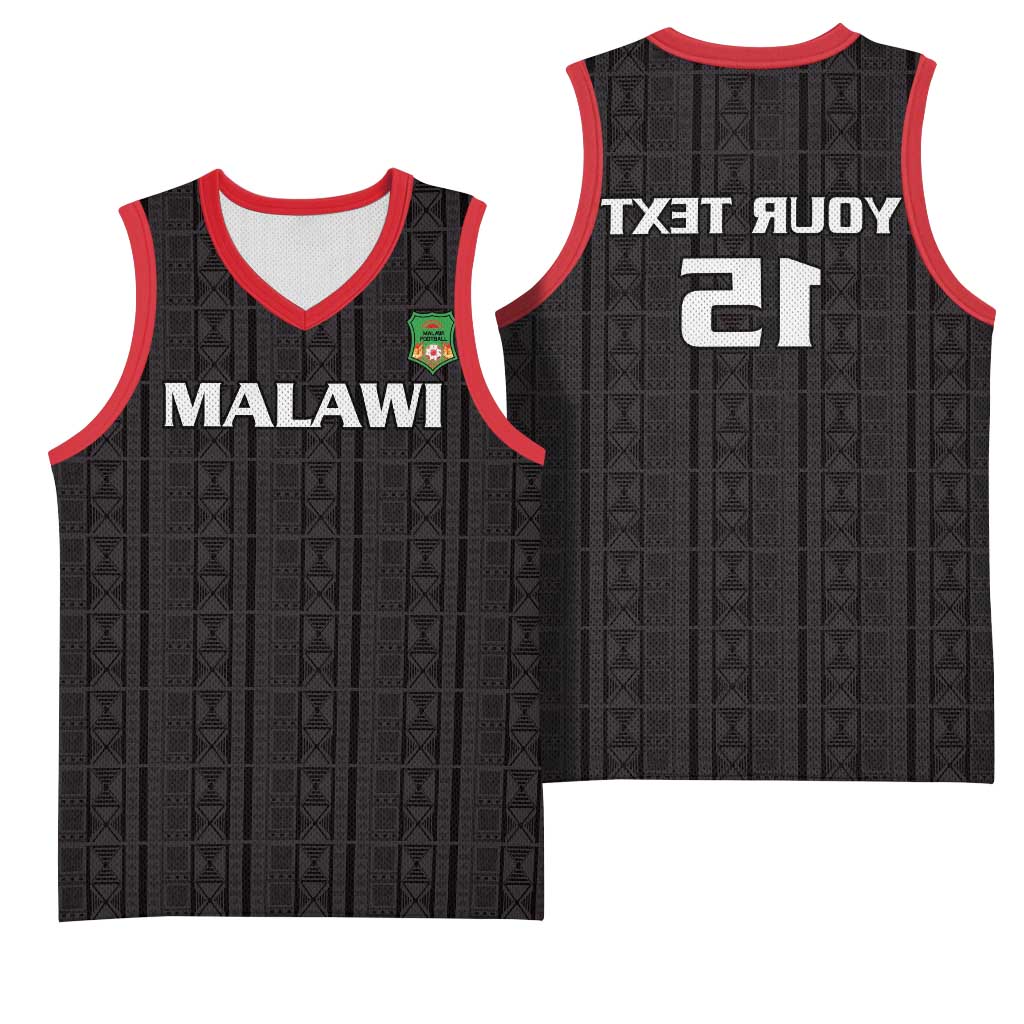Custom Malawi Football Basketball Jersey Go Champions - Black - African Pride