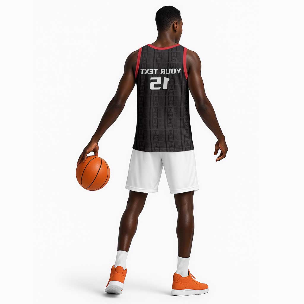 Custom Malawi Football Basketball Jersey Go Champions - Black - African Pride