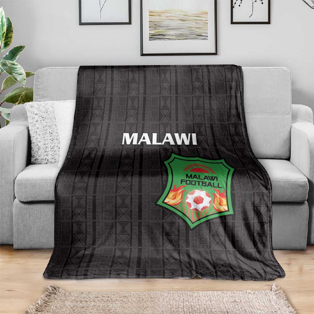 Malawi Football Blanket Go Champions - Black - African Pride
