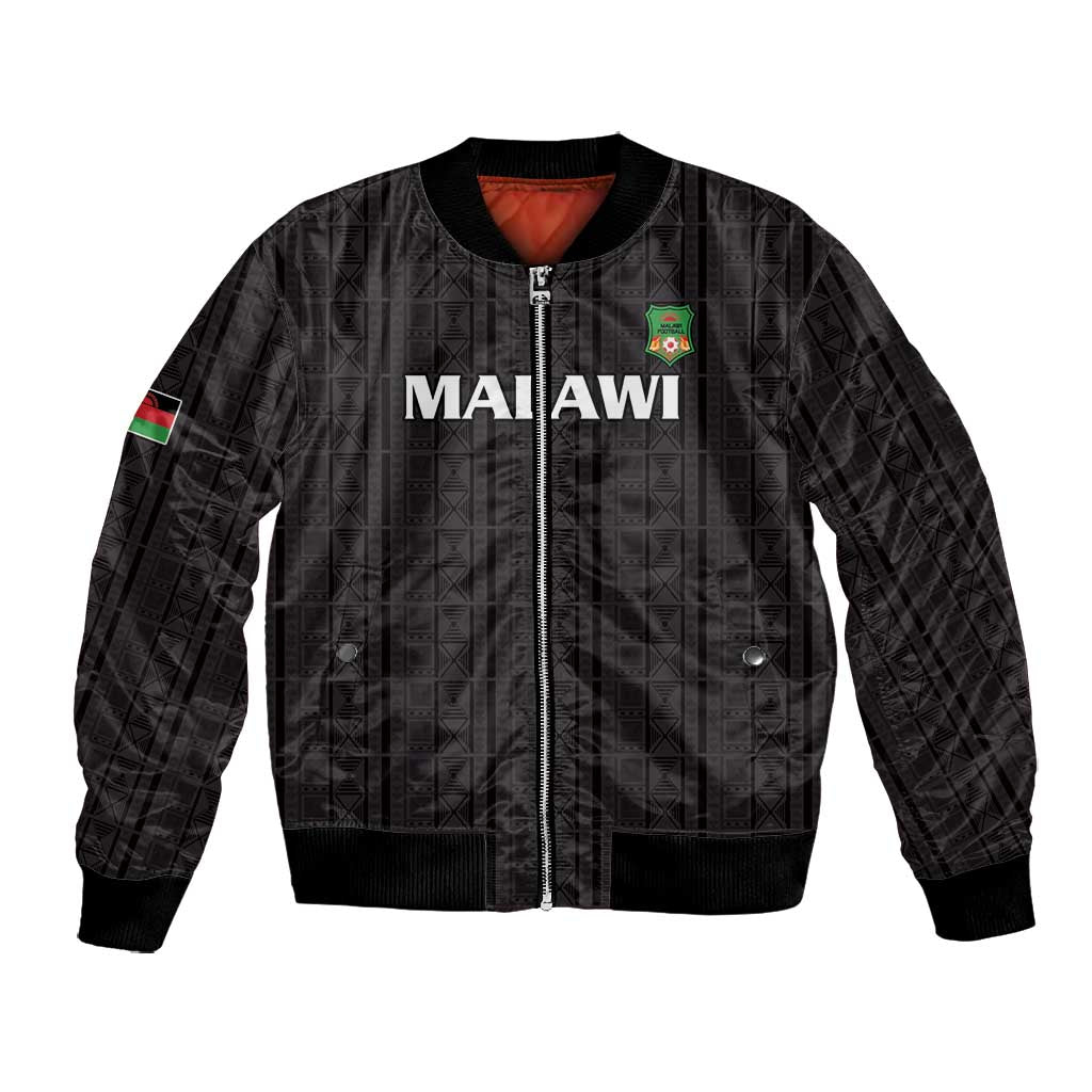 Custom Malawi Football Bomber Jacket Go Champions - Black - African Pride