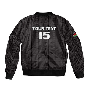 Custom Malawi Football Bomber Jacket Go Champions - Black - African Pride