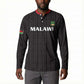 Custom Malawi Football Button Sweatshirt Come On Flames - Black