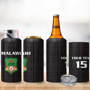 Custom Malawi Football 4 in 1 Can Cooler Tumbler Go Champions - Black - African Pride