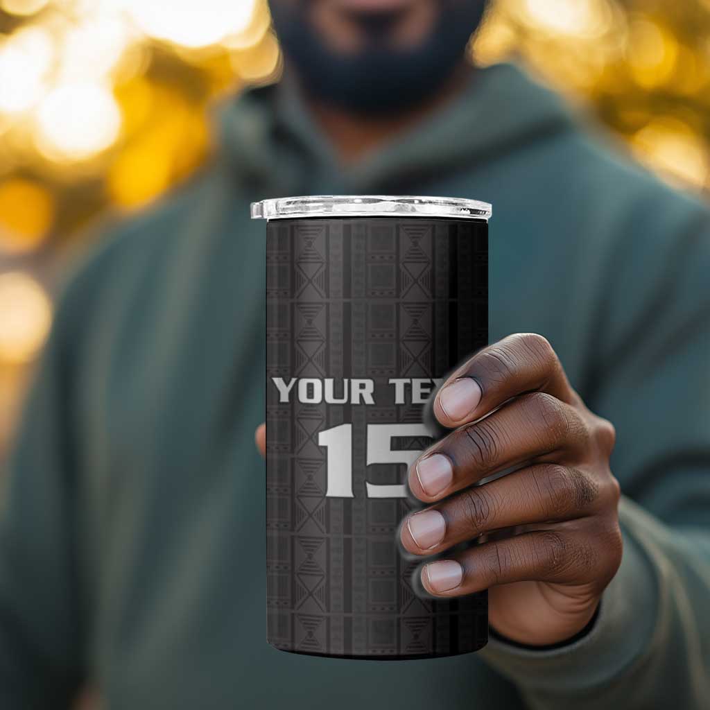 Custom Malawi Football 4 in 1 Can Cooler Tumbler Go Champions - Black - African Pride