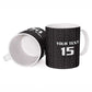 Custom Malawi Football Ceramic Mug Come On Flames - Black