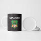 Custom Malawi Football Ceramic Mug Come On Flames - Black