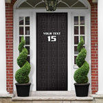 Custom Malawi Football Door Cover Come On Flames - Black
