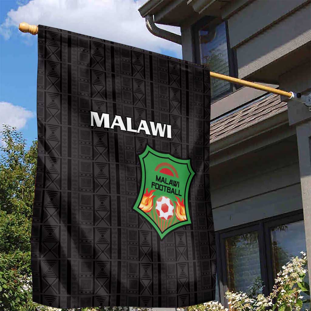 Malawi Football Garden Flag Go Champions - Black - African Pride