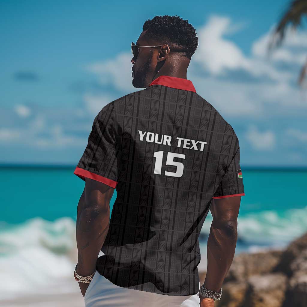 Custom Malawi Football Hawaiian Shirt Go Champions - Black - African Pride