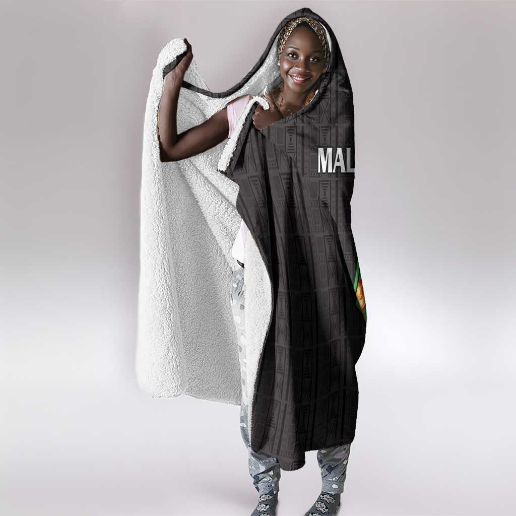 Malawi Football Hooded Blanket Go Champions - Black - African Pride