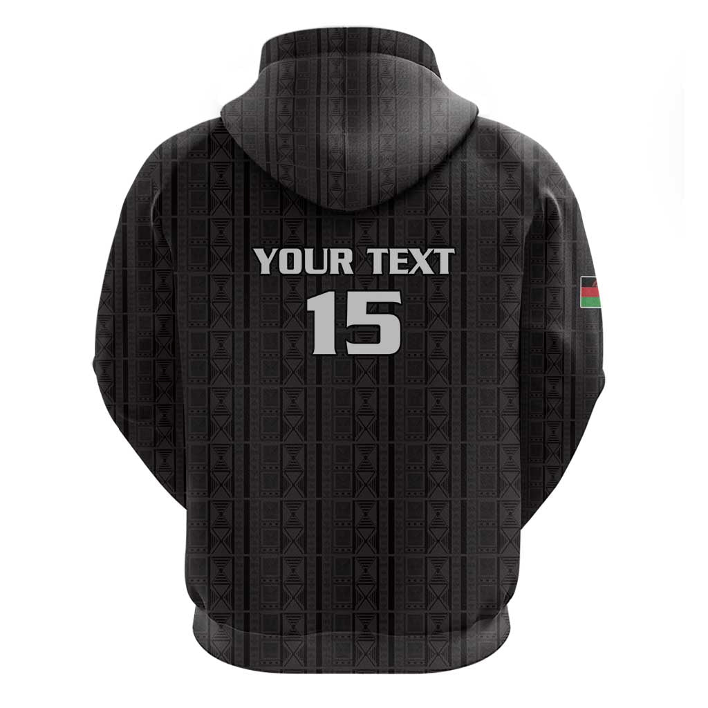 Custom Malawi Football Hoodie Go Champions - Black - African Pride