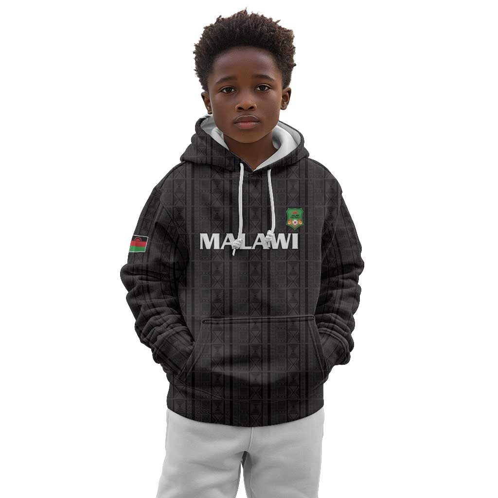 Custom Malawi Football Kid Hoodie Go Champions - Black - African Pride