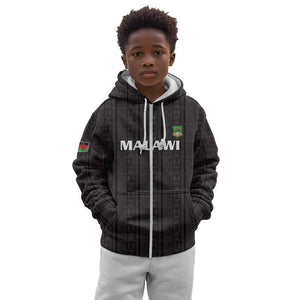 Custom Malawi Football Kid Hoodie Go Champions - Black - African Pride