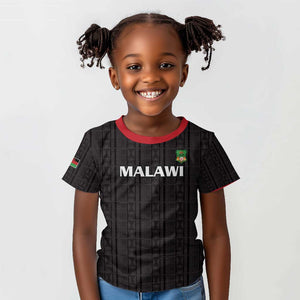 Custom Malawi Football Kid T shirt Go Champions - Black - African Pride