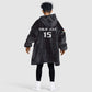 Custom Malawi Football Kid Wearable Blanket Hoodie Go Champions - Black - African Pride