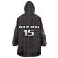Custom Malawi Football Kid Wearable Blanket Hoodie Go Champions - Black - African Pride