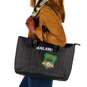 Malawi Football Leather Tote Bag Go Champions - Black - African Pride
