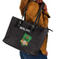 Malawi Football Leather Tote Bag Go Champions - Black - African Pride