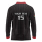 Custom Malawi Football Long Sleeve Polo Shirt Go Champions - Black - African Pride