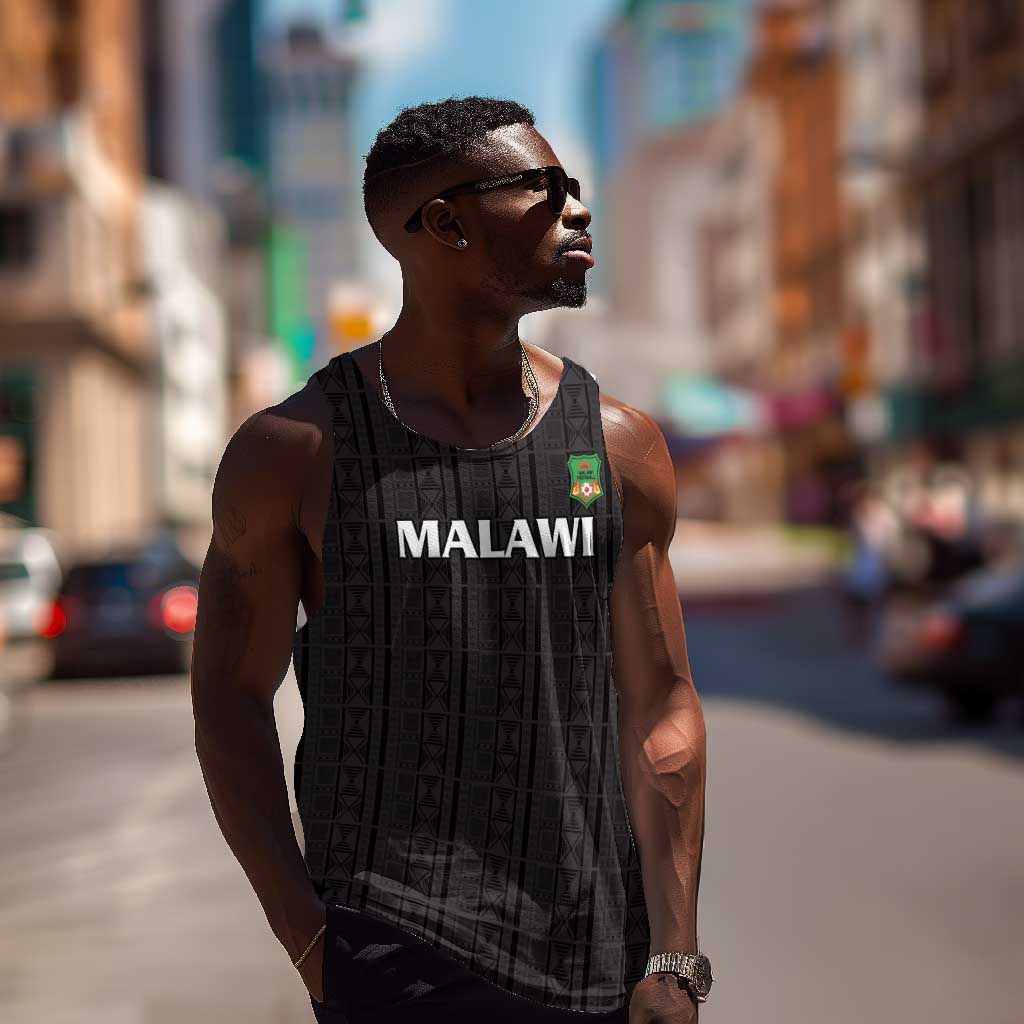 Custom Malawi Football Men Tank Top Go Champions - Black - African Pride