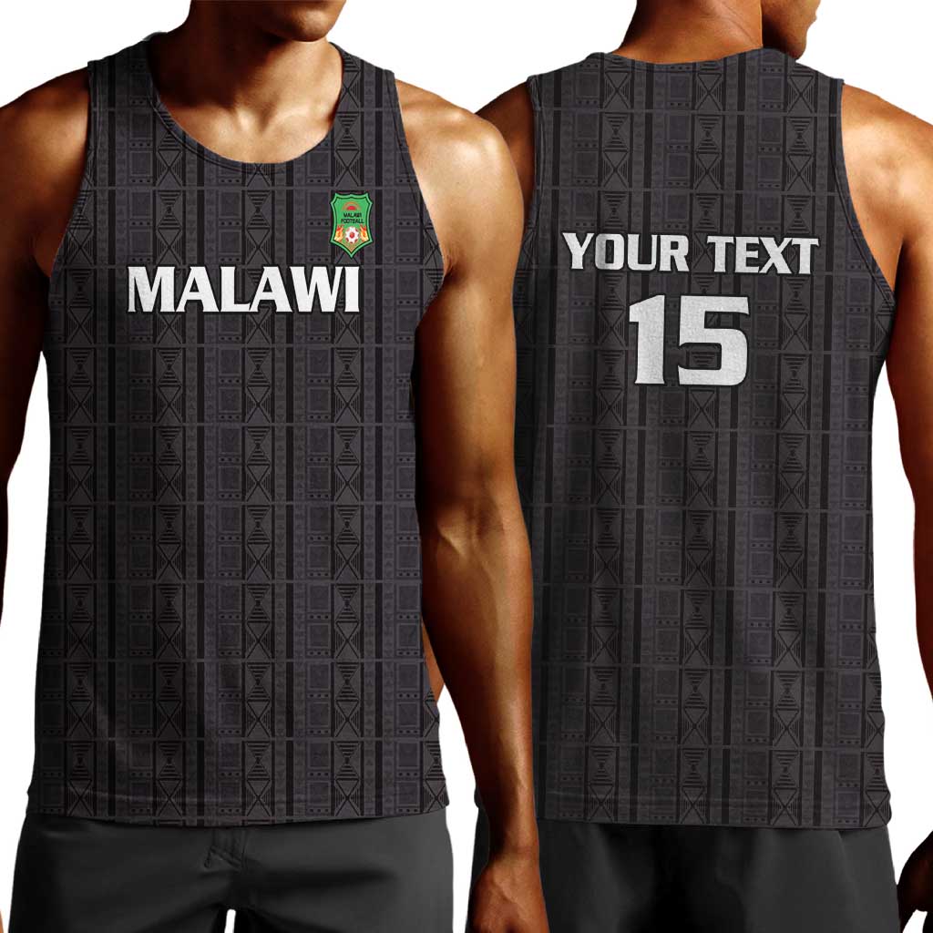 Custom Malawi Football Men Tank Top Go Champions - Black - African Pride