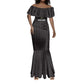 Custom Malawi Football Mermaid Dress Go Champions - Black - African Pride