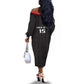 Custom Malawi Football Off The Shoulder Long Sleeve Dress Go Champions - Black - African Pride