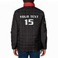 Custom Malawi Football Padded Jacket Come On Flames - Black