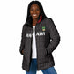 Custom Malawi Football Padded Jacket Come On Flames - Black