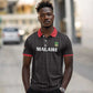 Custom Malawi Football Polo Shirt Go Champions - Black - African Pride