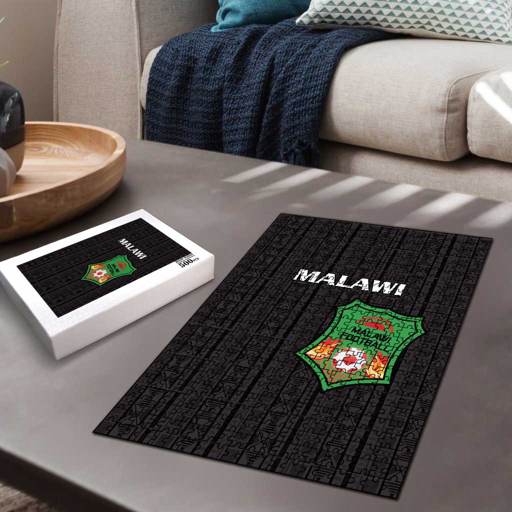 Malawi Football Puzzle Come On Flames - Black