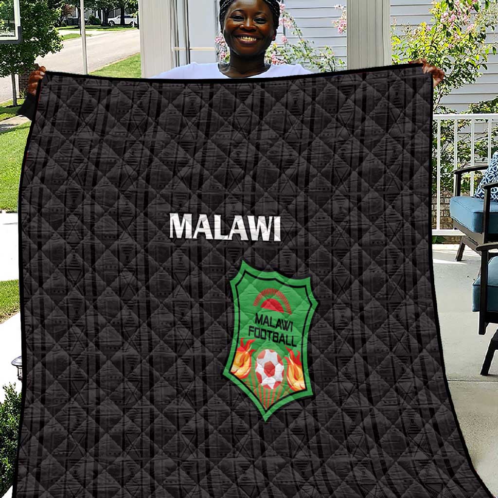 Malawi Football Quilt Go Champions - Black - African Pride