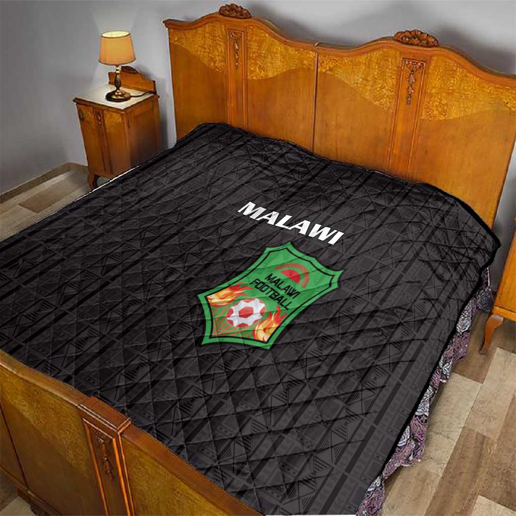 Malawi Football Quilt Go Champions - Black - African Pride