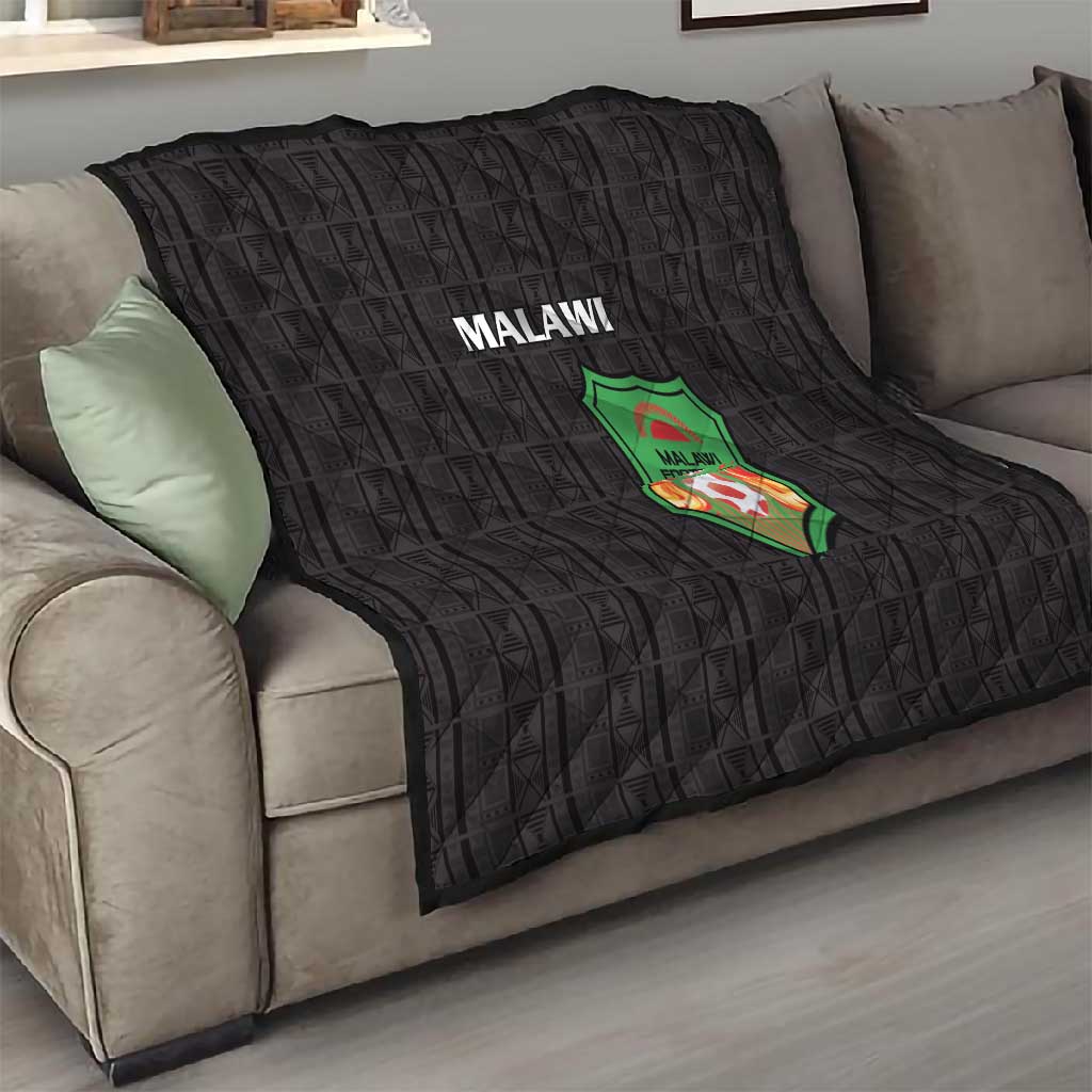 Malawi Football Quilt Go Champions - Black - African Pride