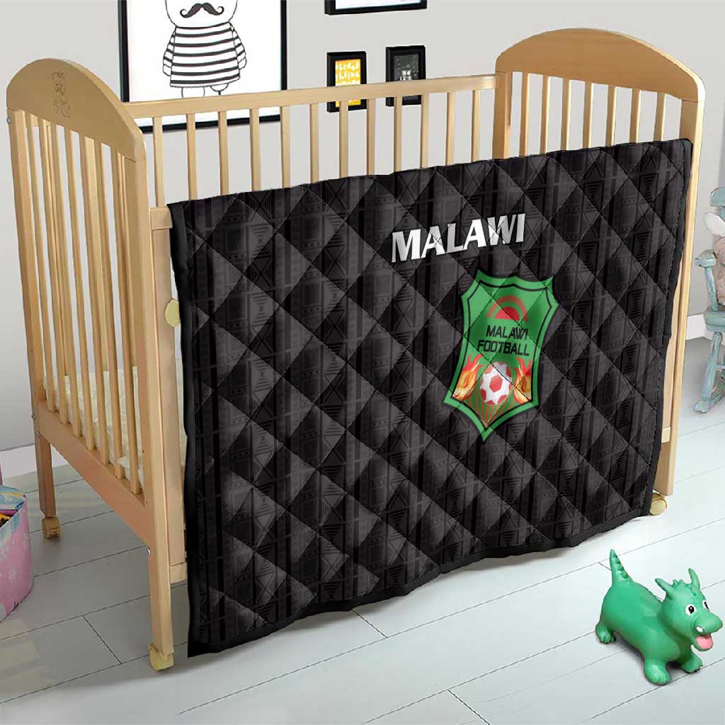 Malawi Football Quilt Go Champions - Black - African Pride