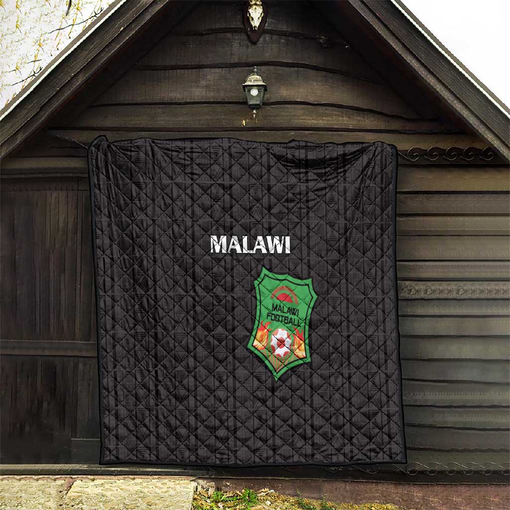 Malawi Football Quilt Go Champions - Black - African Pride
