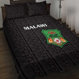 Malawi Football Quilt Bed Set Go Champions - Black - African Pride
