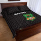 Malawi Football Quilt Bed Set Go Champions - Black - African Pride