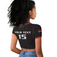 Custom Malawi Football Raglan Cropped T shirt Go Champions - Black - African Pride