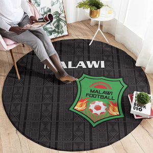 Malawi Football Round Carpet Go Champions - Black - African Pride