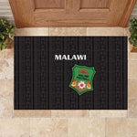 Malawi Football Rubber Doormat Go Champions - Black - African Pride