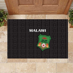 Malawi Football Rubber Doormat Go Champions - Black - African Pride