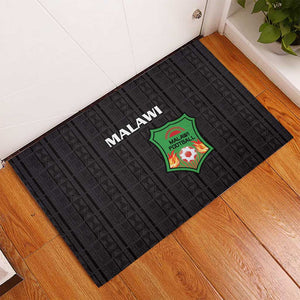 Malawi Football Rubber Doormat Go Champions - Black - African Pride