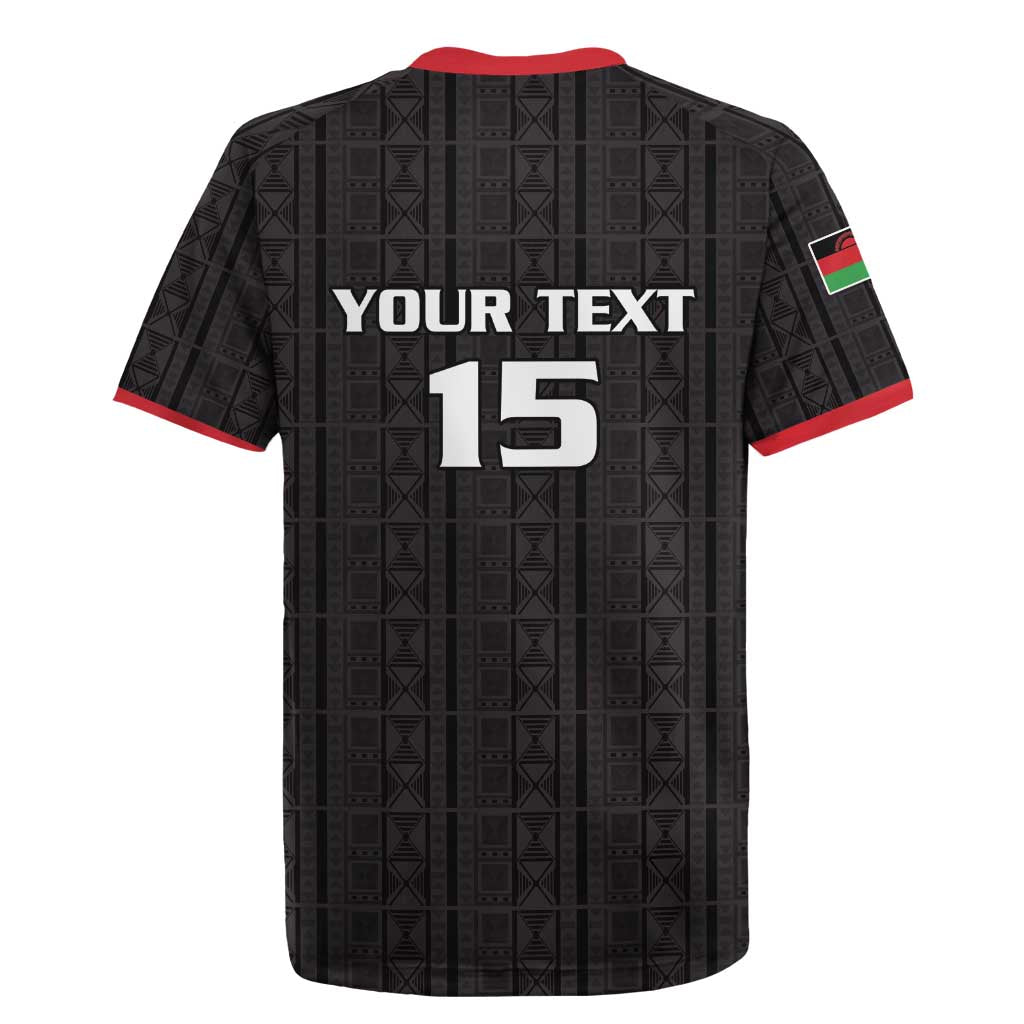Custom Malawi Football Rugby Jersey Go Champions - Black - African Pride