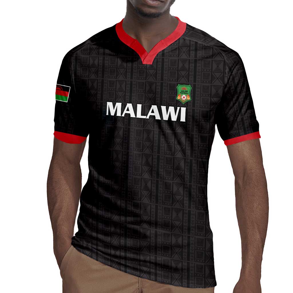 Custom Malawi Football Rugby Jersey Go Champions - Black - African Pride